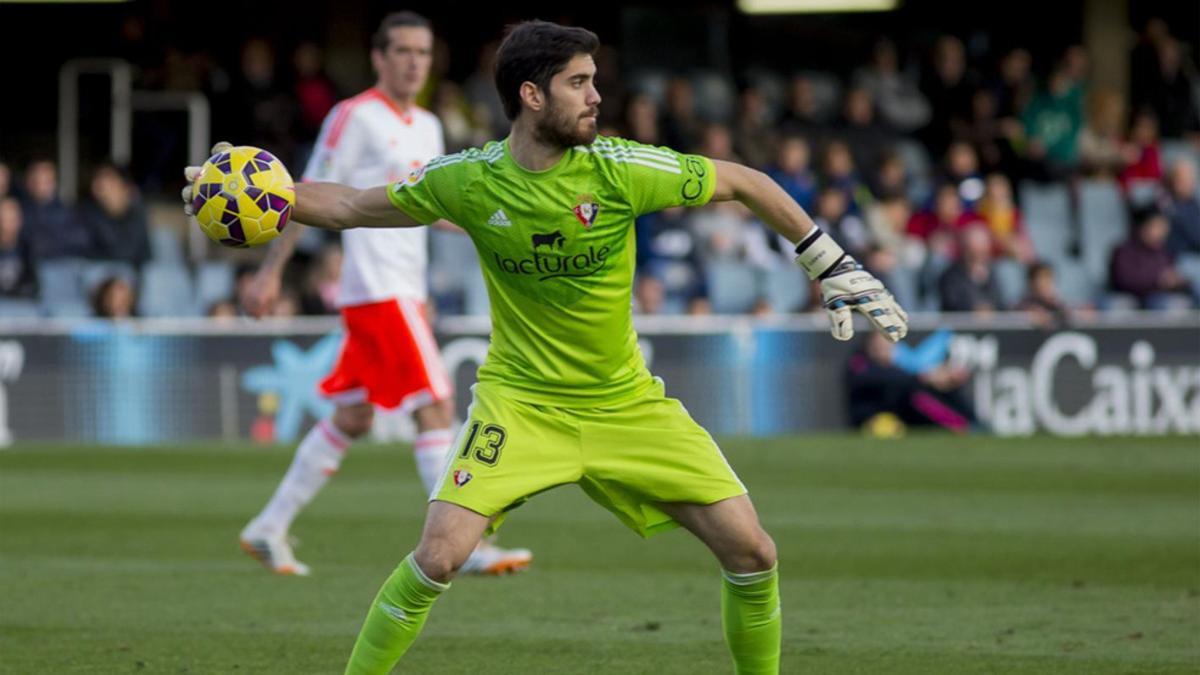 Roberto Santamaría, en su etapa como portero de Osasuna