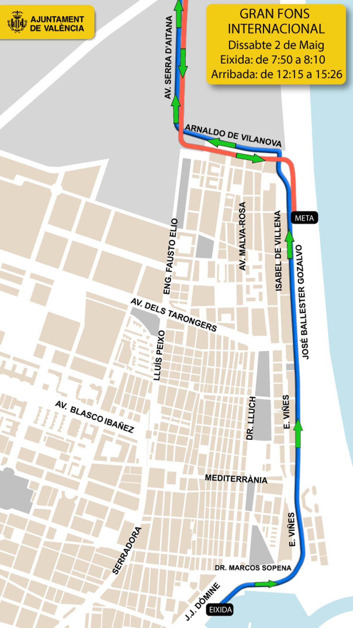 Cortes de tráfico por el fondo ciclista