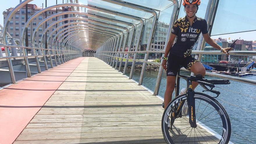 Saleta Castro, durante un entrenamiento en Pontevedra. // Gustavo Santos