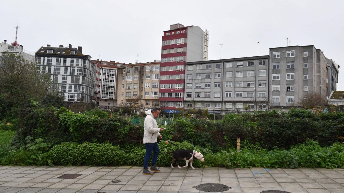 Parte de los terrenos de O Castrillón en los que se prevé construir mil viviendas.