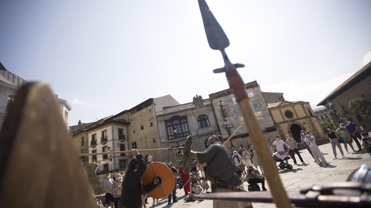 Escenificación de la vida militar del reino de Asturias