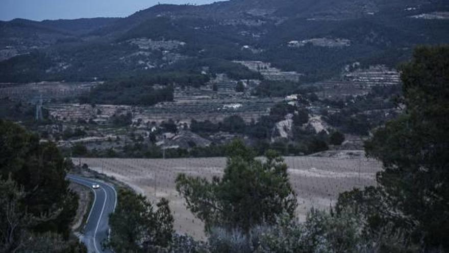 Imagen de la zona en la que residía la pareja fallecida entre Xixona y la Torre de les Maçanes.