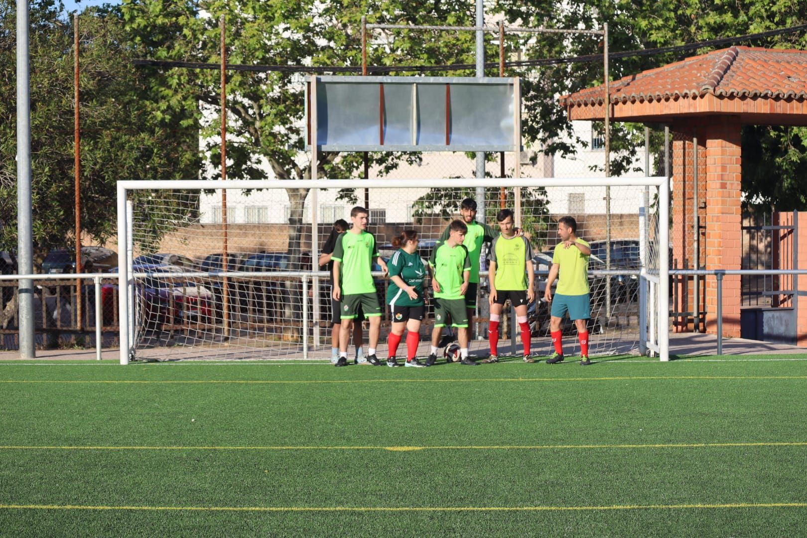 Entrenamiento de los equipos de la liga de fútbol inclusivo del Atlético Veracruz