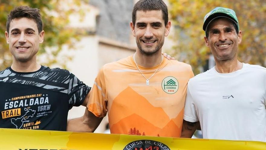 Andreu Contijoch, al centre del podi amb Puigoriol (esquerra) i Morales (dreta)