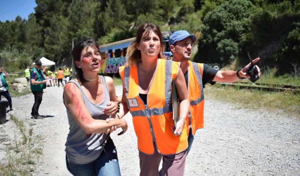 UManresa simula el xoc entre un tren i un cotxe pe