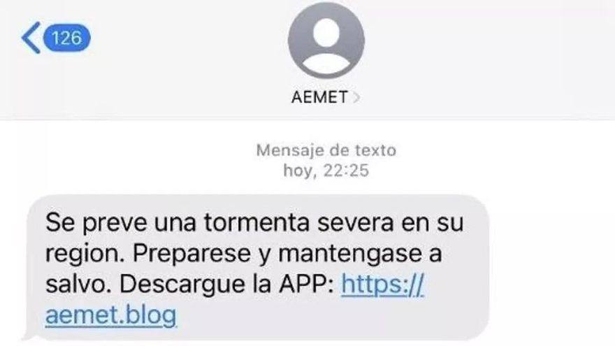 La Aemet alerta de una estafa con SMS suplantando su identidad: &quot;No abras el enlace&quot;
