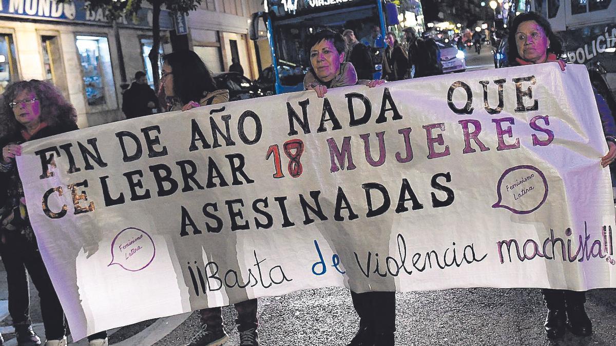 Manifestación contra la violencia machista