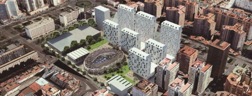 Así es el proyecto de siete torres de viviendas en la parcela de Mestalla