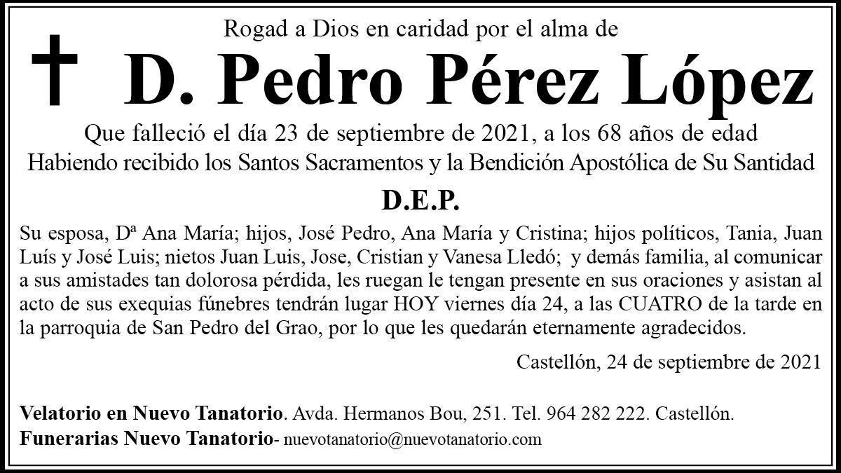 D. Pedro Pérez López