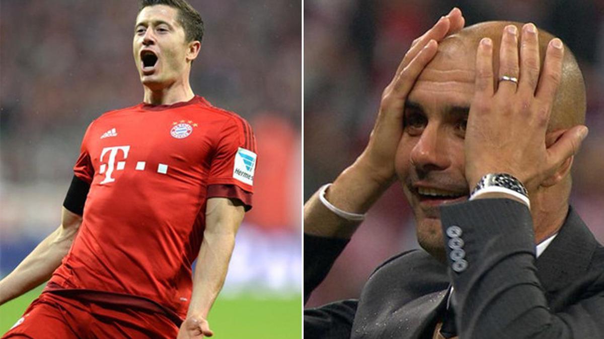 Ni Guardiola podía creer la hazaña de Lewandowski ante el Wolfsburgo