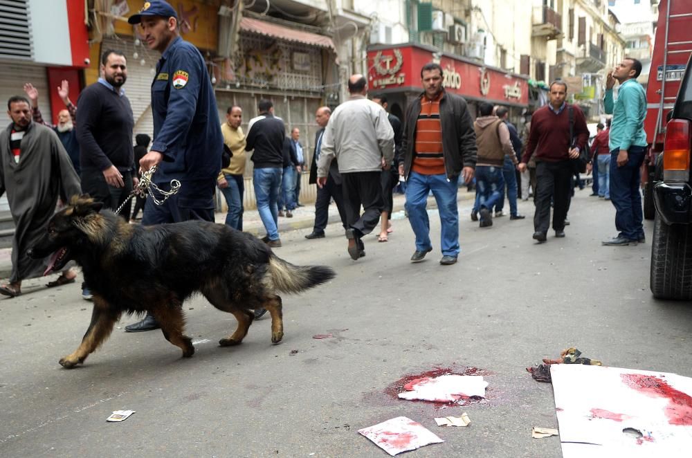 Explosión en la iglesia copta de San Marcos, en la ciudad egipcia de Alejandría.