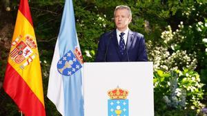 Alfonso Rueda durante su discurso en el acto de toma de posesión.