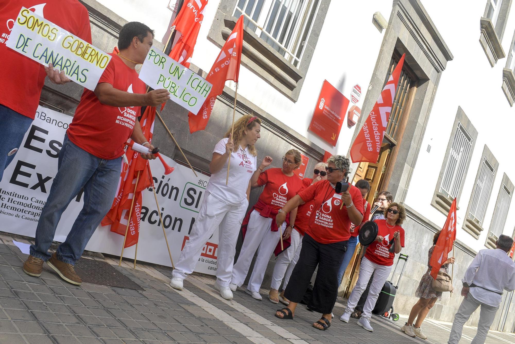 Manifestación del personal del Instituto Canario de Hemodonación y Hemoterapia