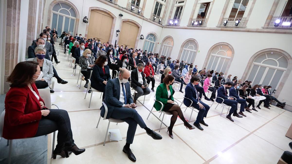 El auditorio del Parlament durante el pleno de constitución de la XIII legislatura.