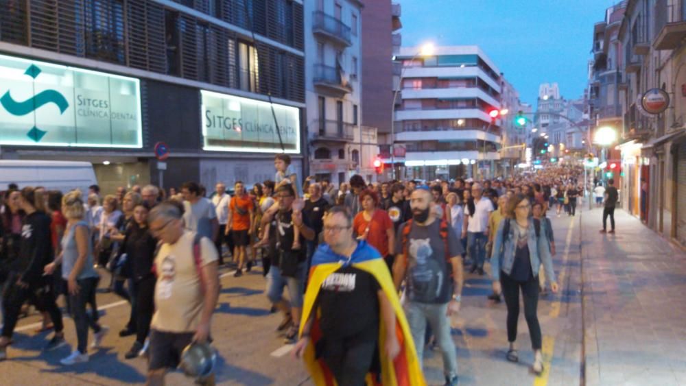 Protesta a Manresa contra la detenció de nou independentistes