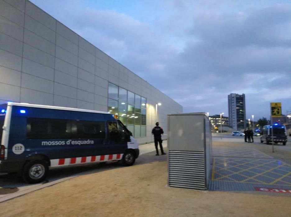 L'estació del TAV a Girona, blindada pels cossos policials