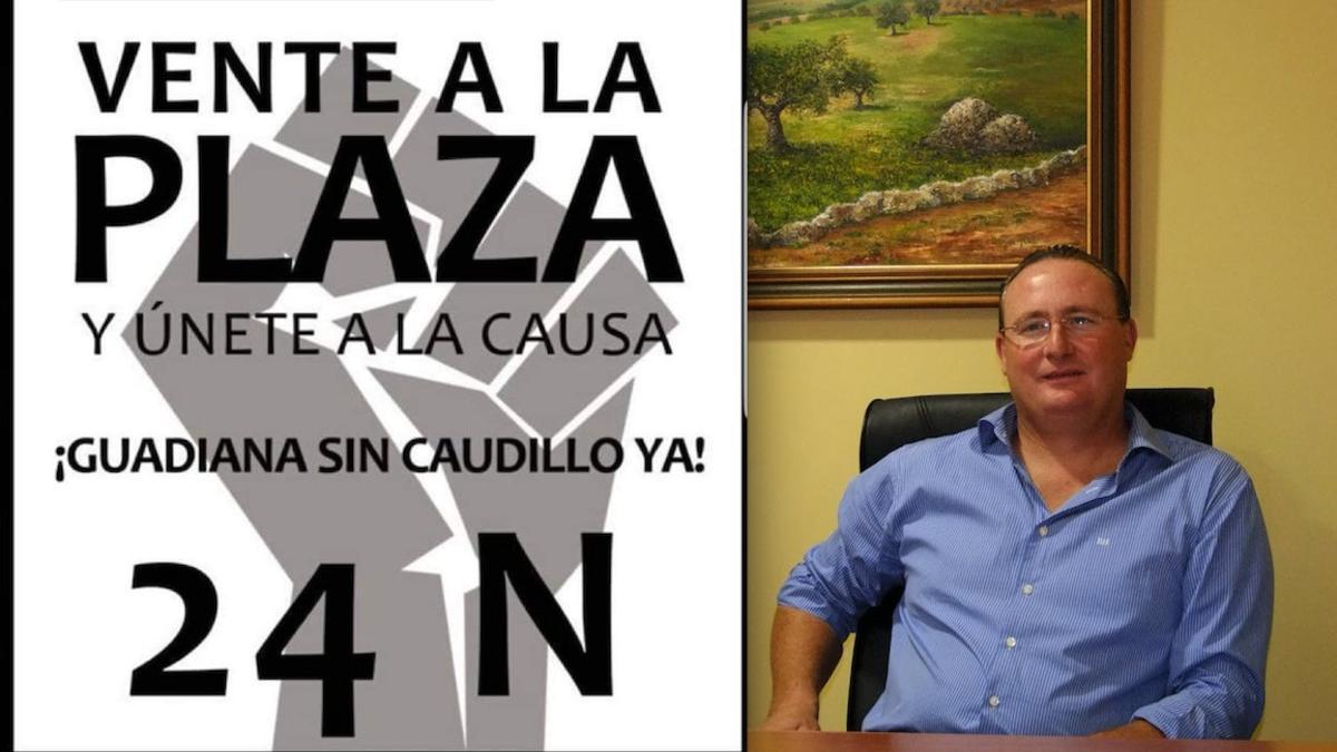 Convocatoria manifestación Guadiana y alcalde