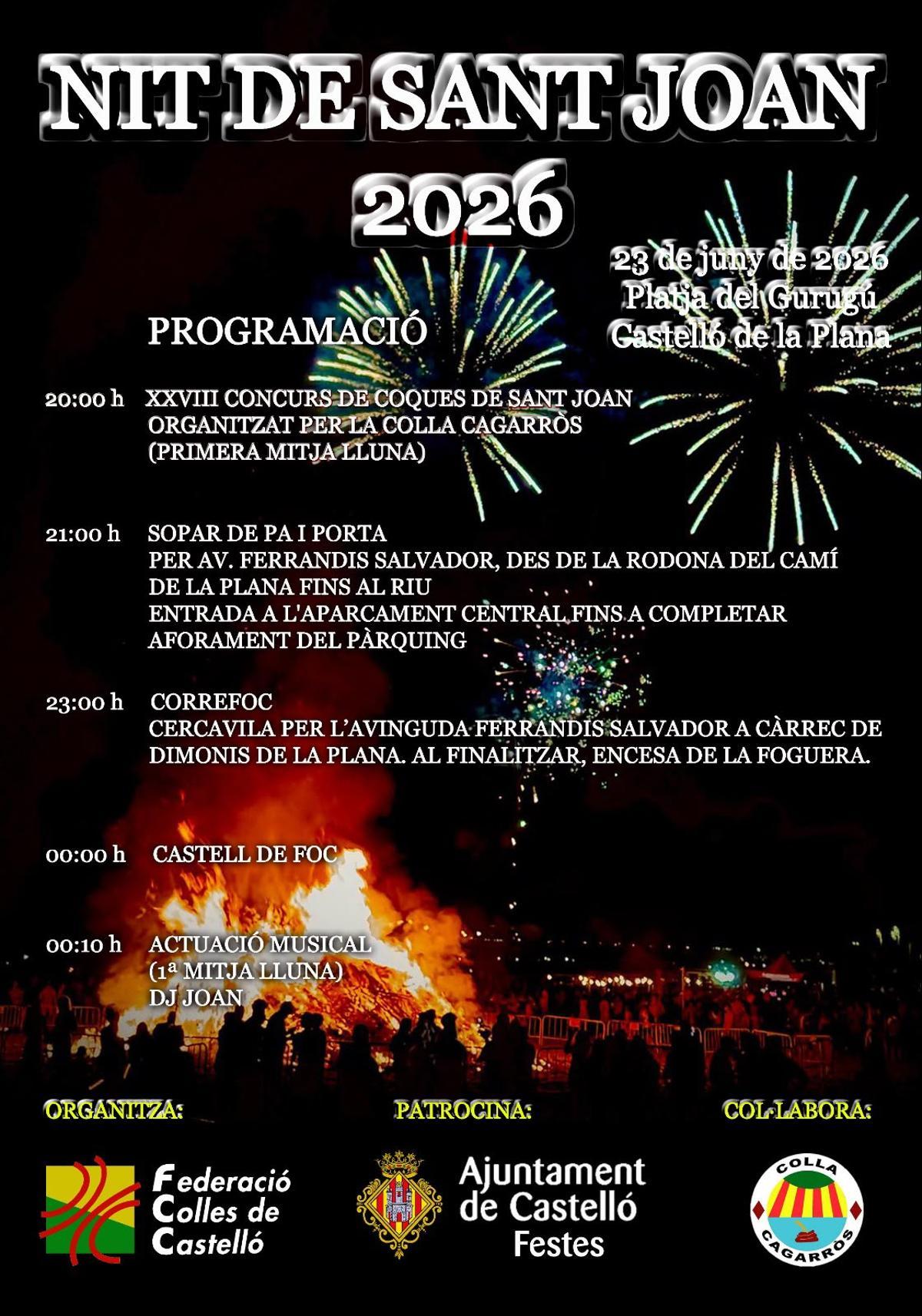 Programa de la Noche de San Juan en Castelló