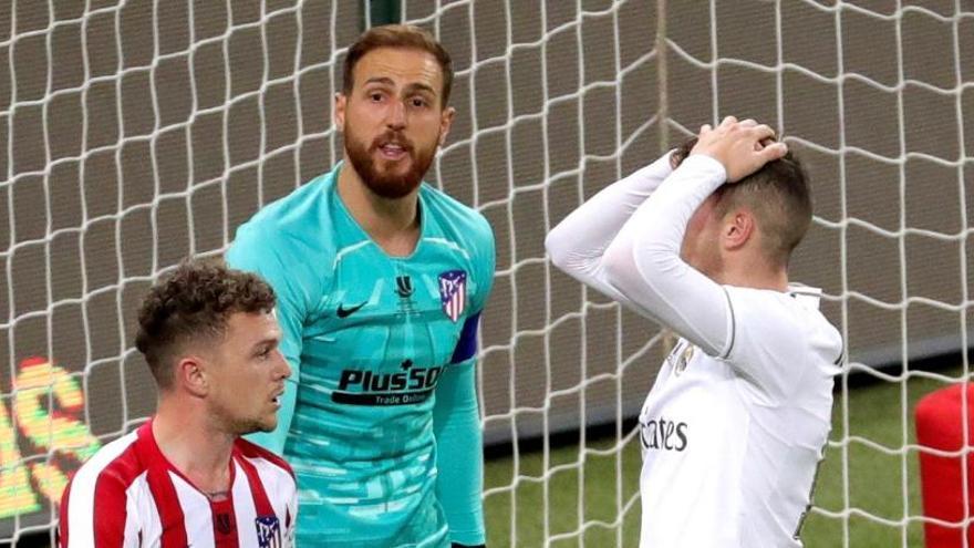 Oblak, en un momento del encuentro.