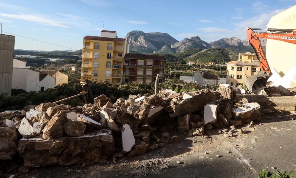Derrumbe del lavadero de Callosa d'En Sarrià