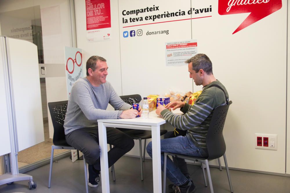 Donació de sang a l'Hospital Josep Trueta