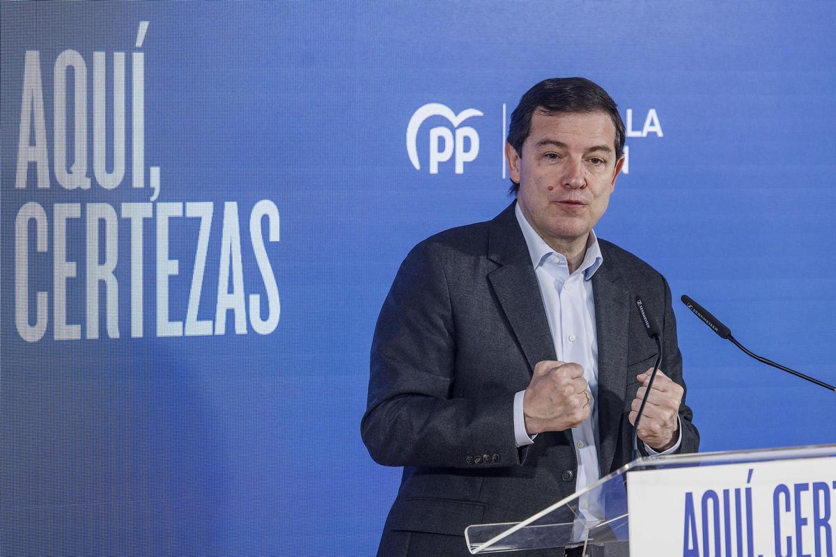 Alfonso Fernández Mañueco, durante un acto de la pasada campaña electoral.
