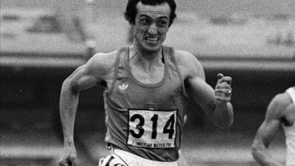 Mennea, en una carrera de 1979.