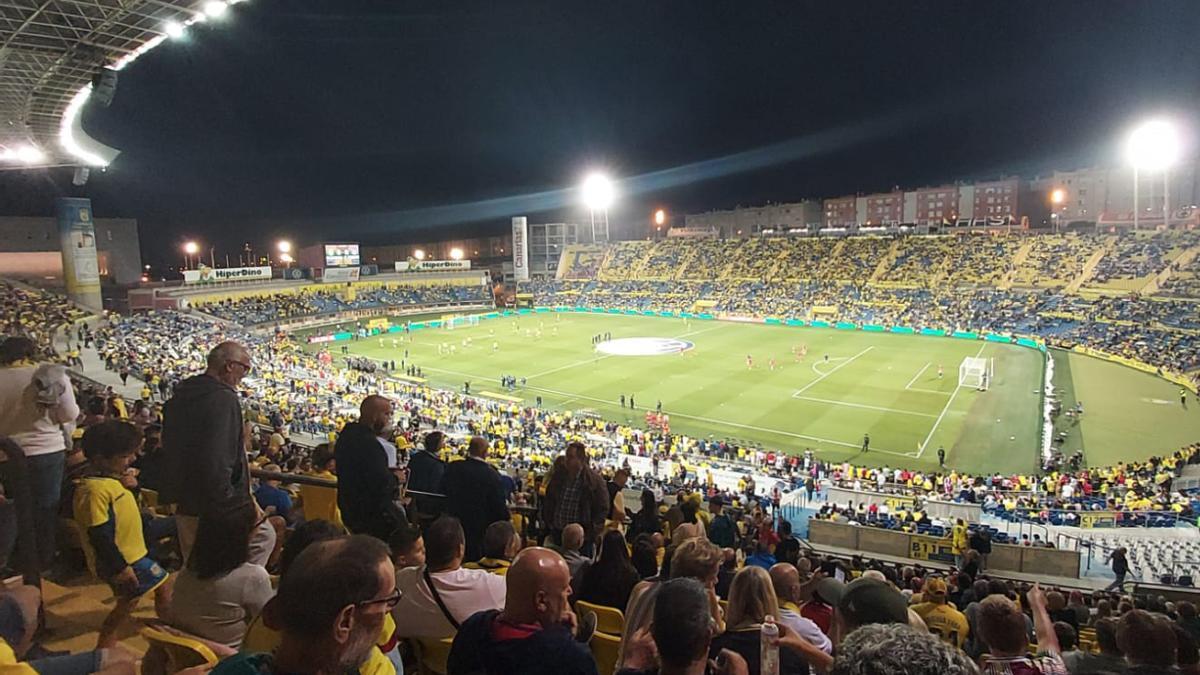 Aspecto del Estadio de Gran Canaria antes del UD Las Palmas - Atlético de Madrid.