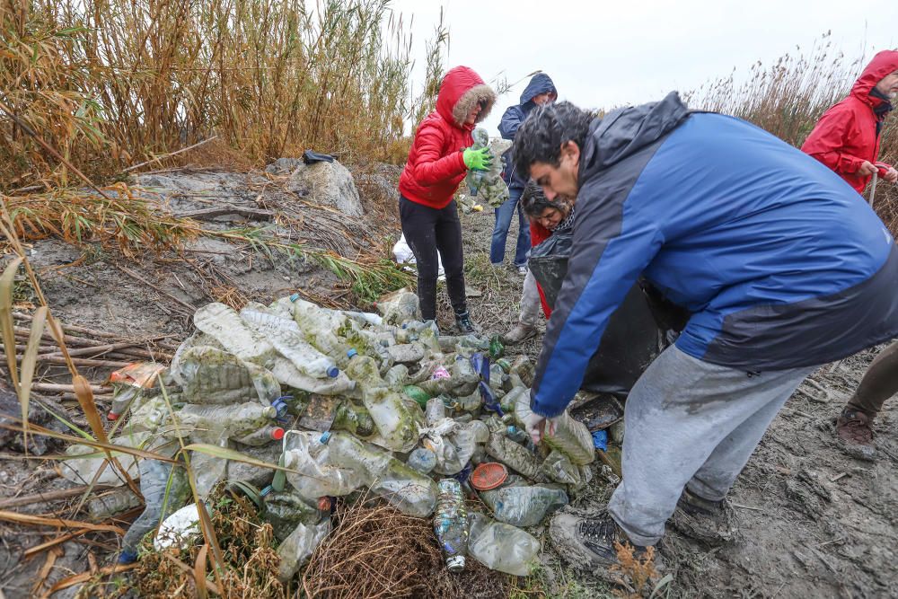 Retiran diez toneladas de residuos en el azarbe de Pineda