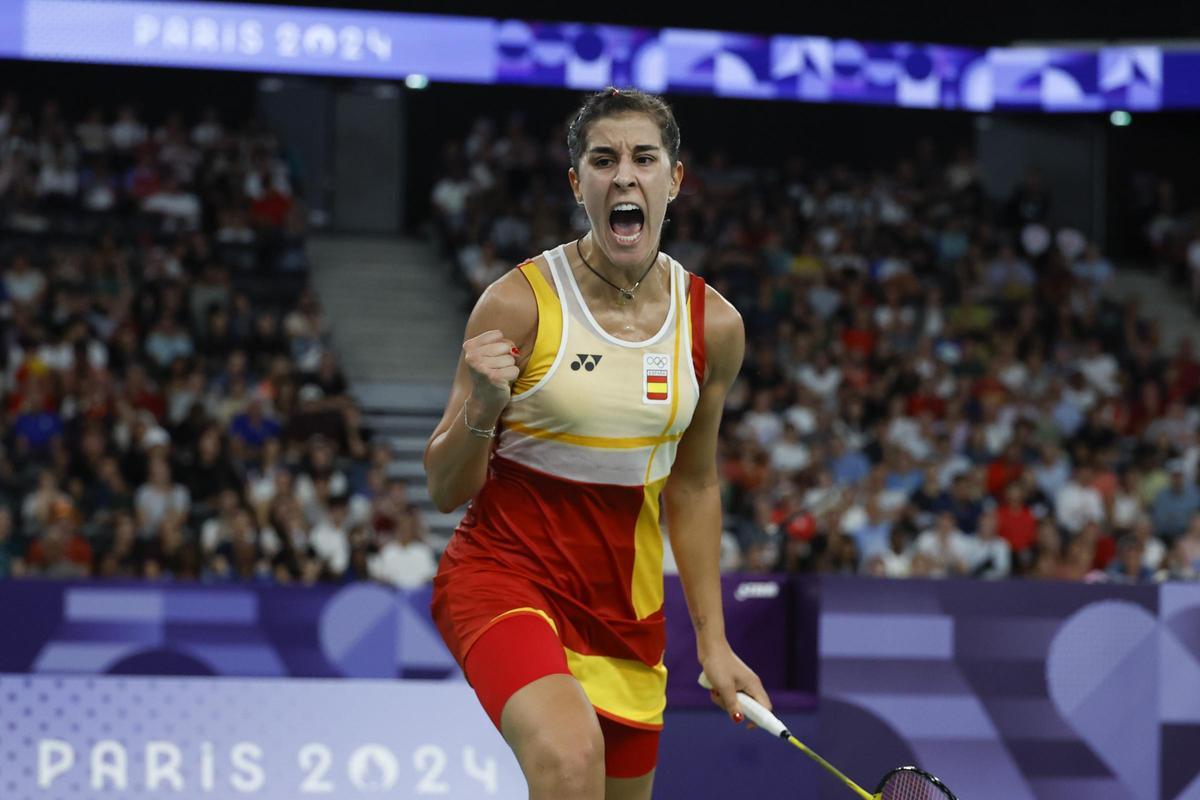 Bádminton en los Juegos Olímpicos: Carolina Marín - Aya Ohori, en imágenes.