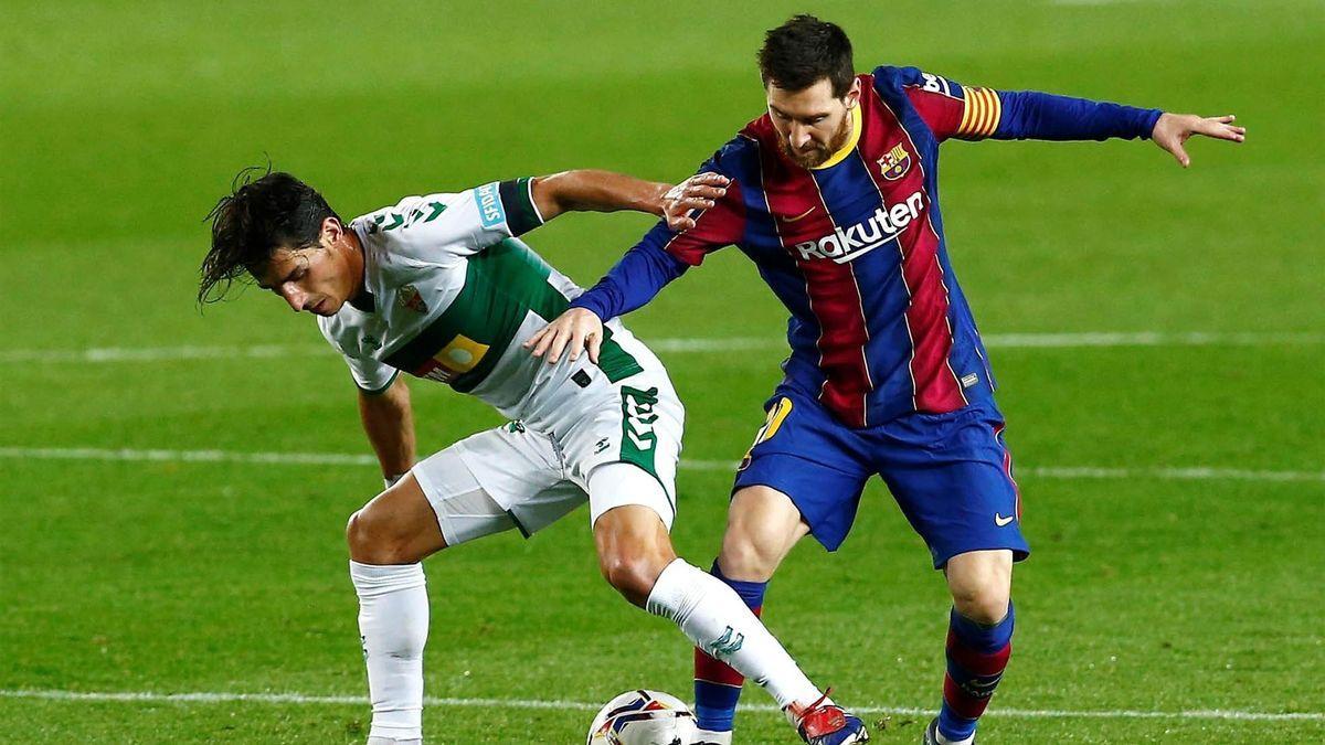 Messi, bigoleador del último Barça-Elche