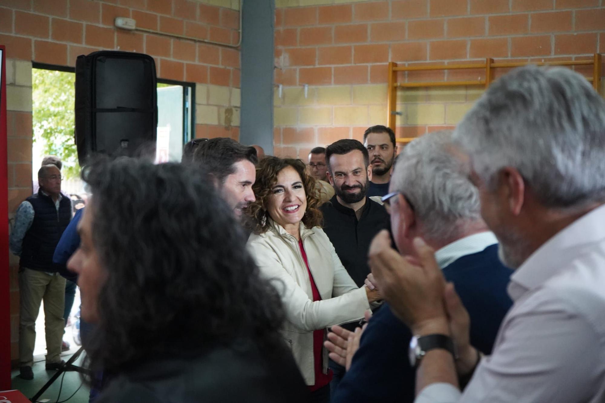 Acto del PSOE en apoyo a David Gago con la ministra María Jesús Montero