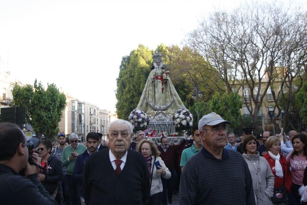 La Virgen de la Fuensanta vuelve a su santuario