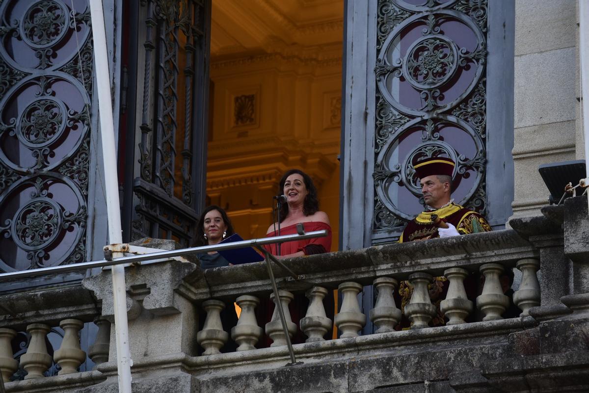 Pregón de la actriz Lucía Veiga que abre la fiestas de María Pita en A Coruña
