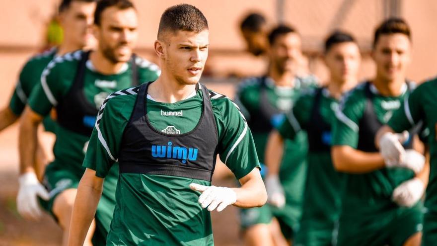 Entrenamiento del Elche durante la semana pasada