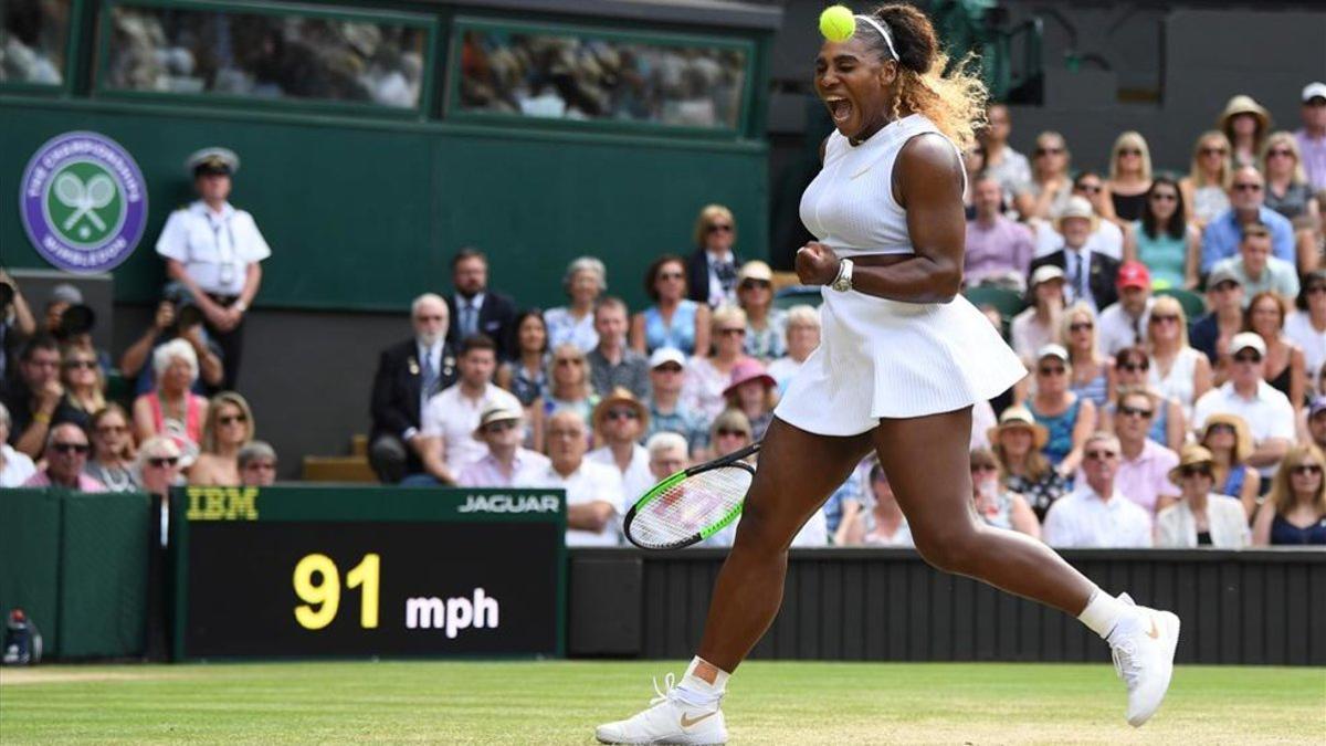 Serena Williams durante la semifinal en Londres