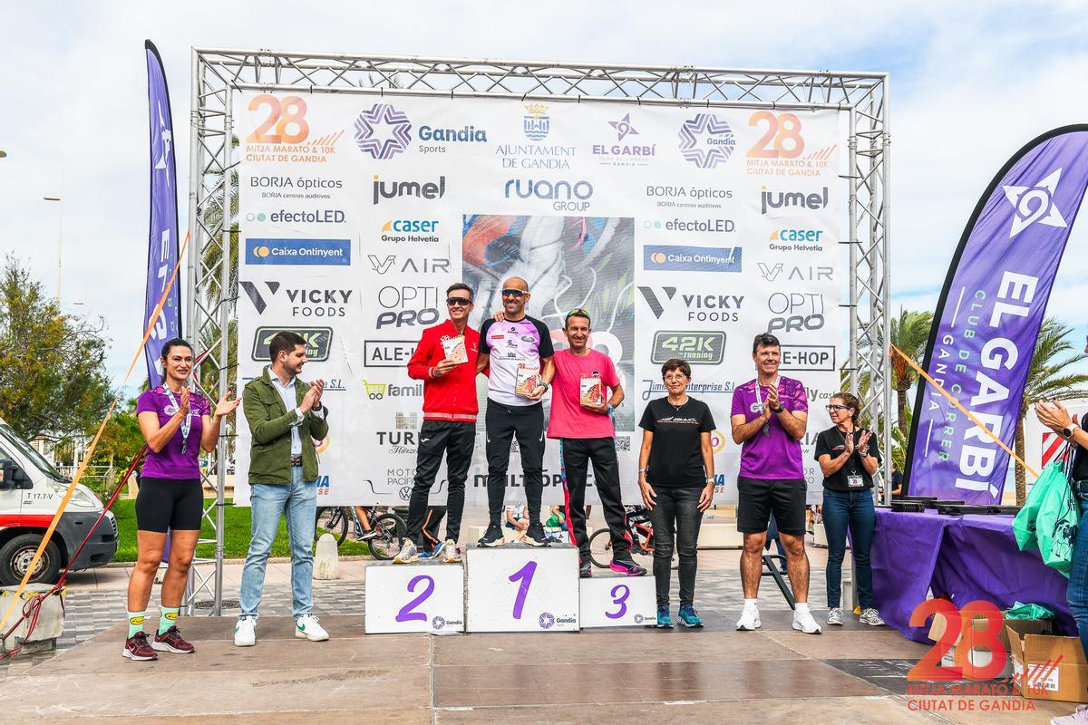 Un podio de las pruebas