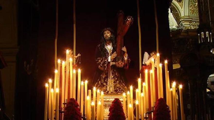 La imagen de Jesús de La Caída ha estado esta semana en el altar mayor de Santa María.