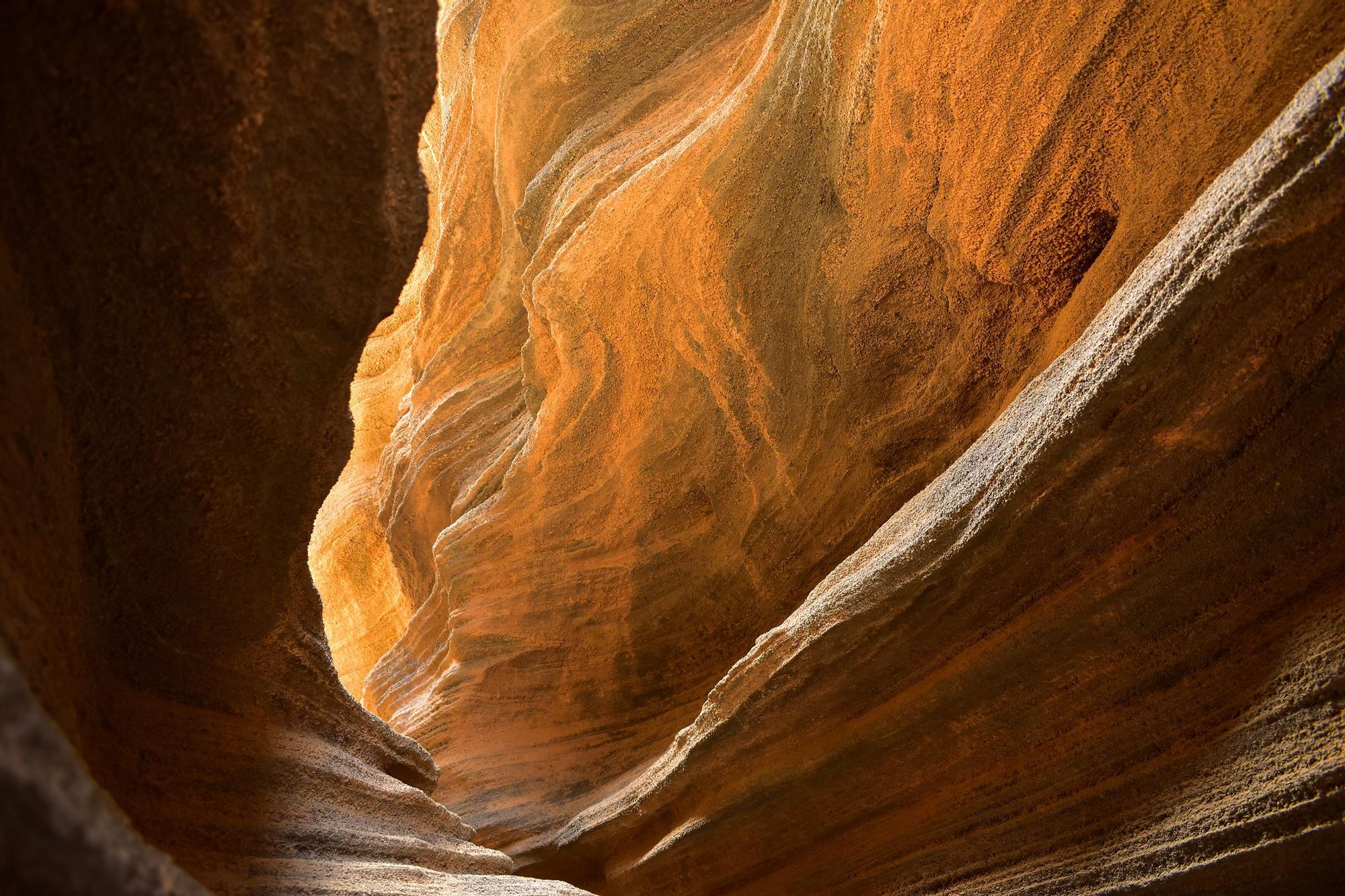 Interior de Las Grietas, en Lanzarote.