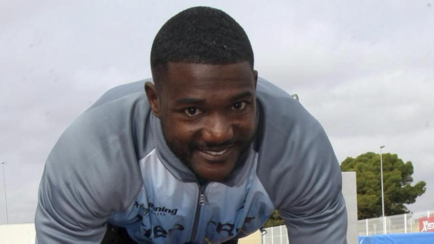 Justin Gatlin, en las pistas del Centro de Investigación del Deporte de la Universidad Miguel Hernández de Elche