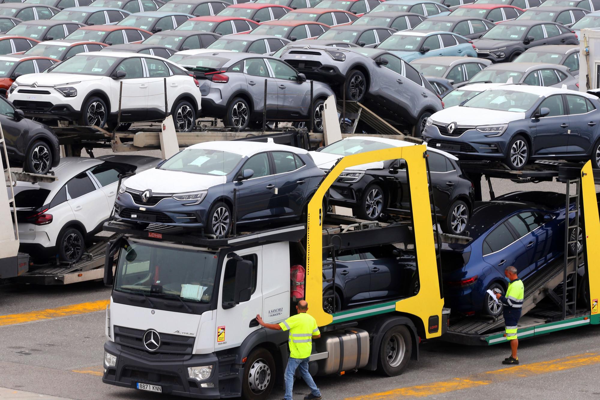 Coches ayer en Bouzas.