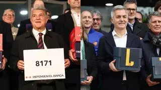 Joan Laporta y Victor Font, candidatos a la presidencia del Barça; Marc Ciria se queda fuera