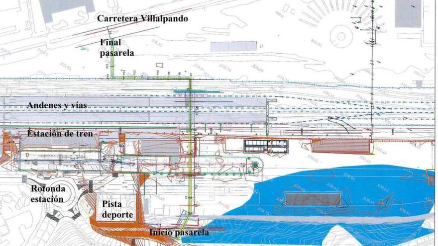 El Ayuntamiento exige sitio para un vial bajo la nueva pasarela del AVE en la estación