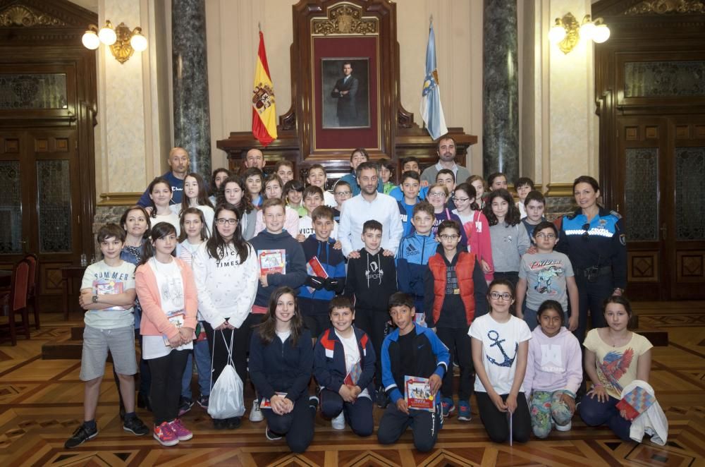 Pleno infantil sobre seguridad vial en A Coruña