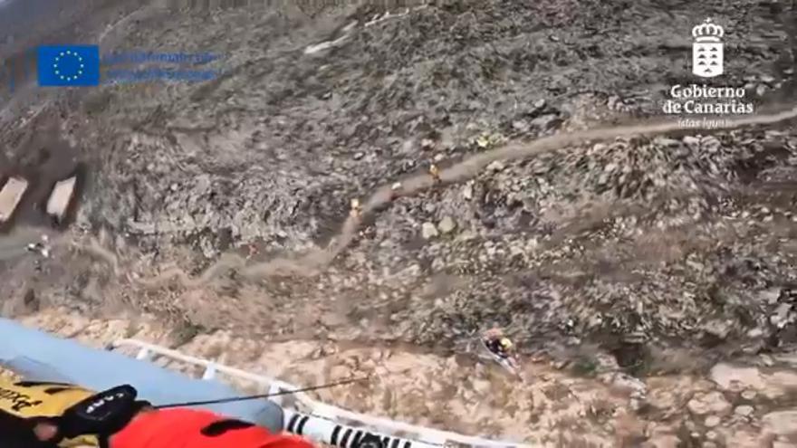 Rescate de un senderista en Lanzarote