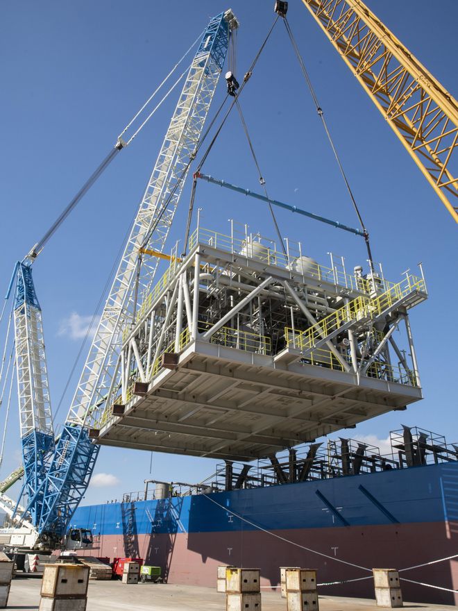 Módulos del buque FPSO “Blue Eagle” de IDESA