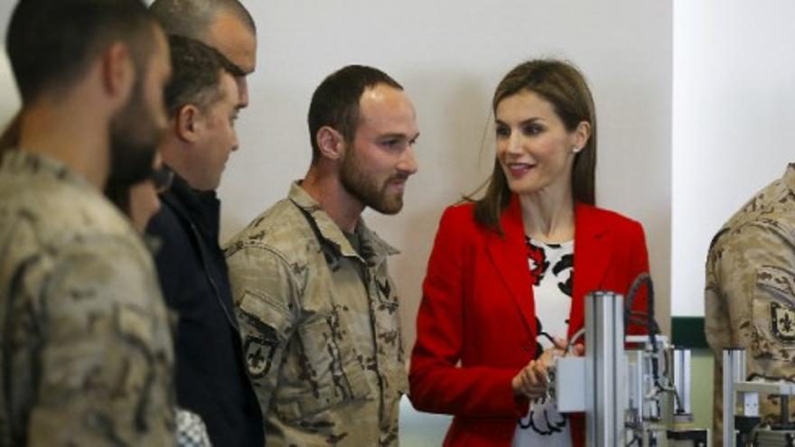 Primer acto de la reina Letizia en solitario con el Ejército