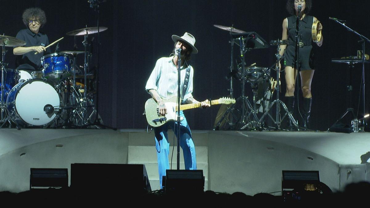 Leiva en su último concierto en Zaragoza.