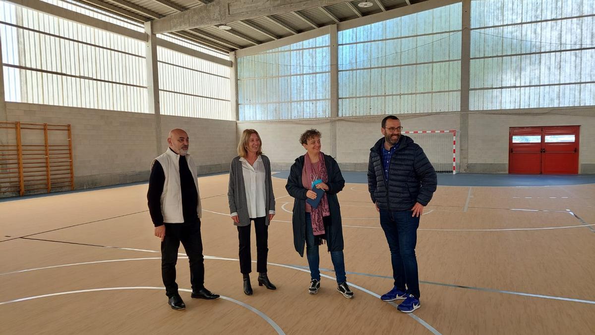 Presentación del nuevo parquet en San Bieito.