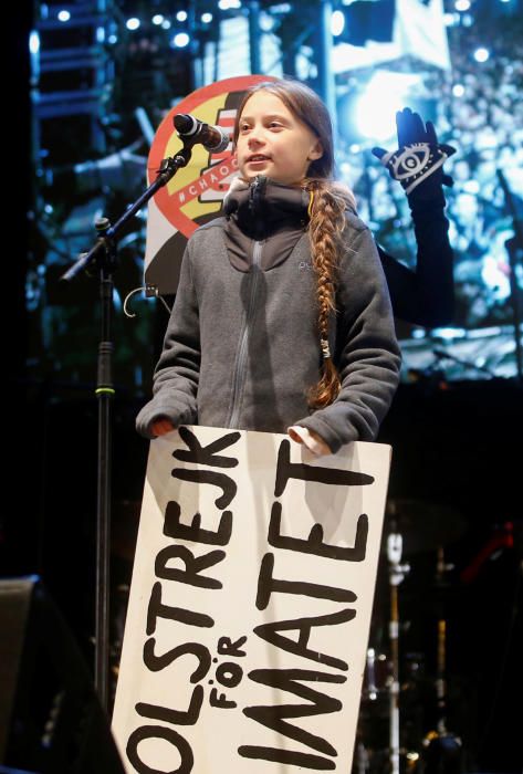 Greta Thunberg, en la Marcha por el Clima.